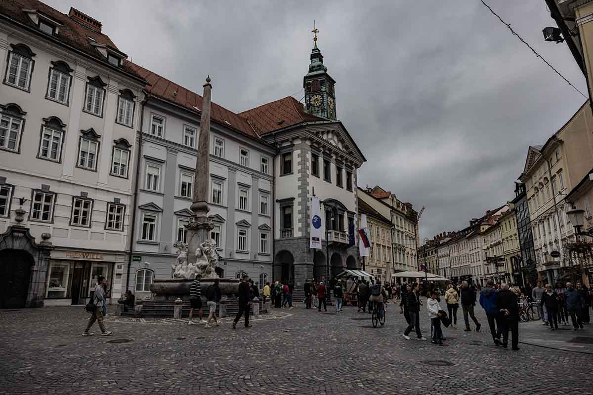 Interesting architecture in Ljubljana's old town